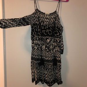 LA hearts off the shoulder mini dress